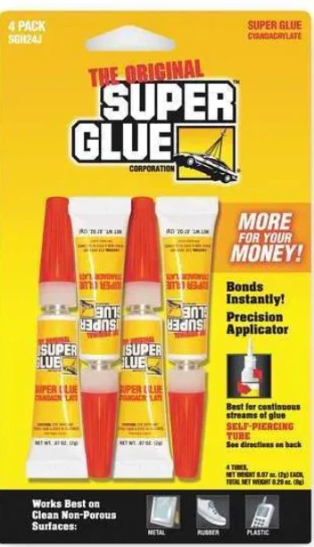 Super Glue, 0.07 Oz, Package Of 4 1 Super Glue, 0.07 Oz, Package Of 4