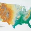 United States Shaded-Relief Map