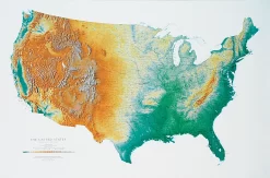 United States Shaded-Relief Map