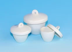 Crucibles, Porcelain, High Form With Covers