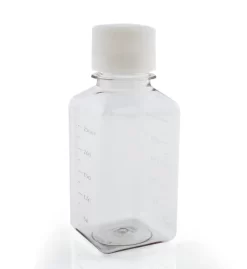 Bottle, Square PET, 250 ML, With HDPE Cap