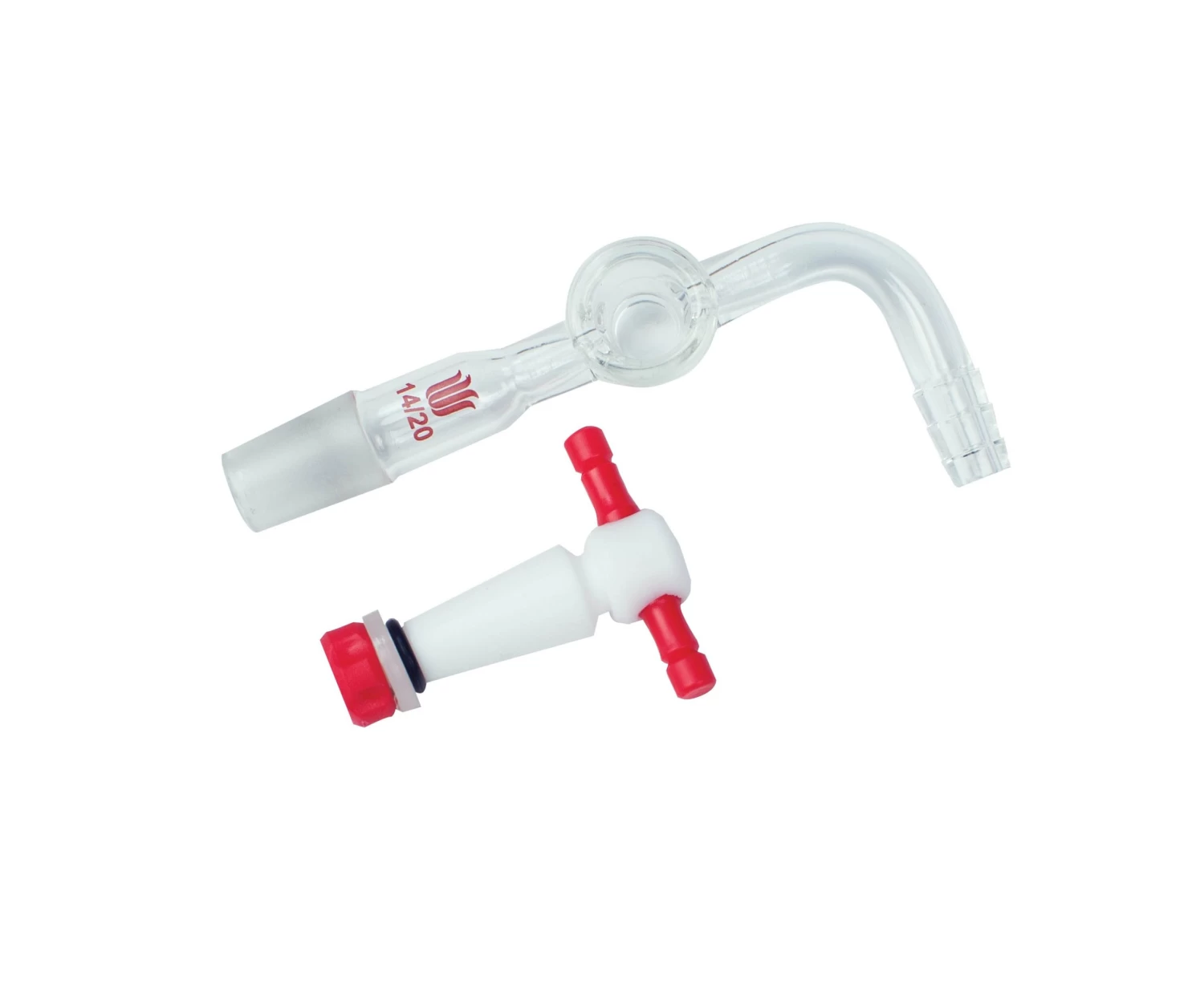 Synthware® Vacuum Adapters With 1:5 PTFE Stopcocks