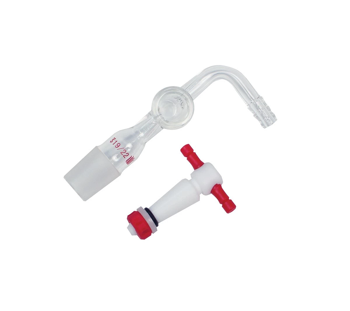 Synthware® Vacuum Adapters With 1:5 PTFE Stopcocks 2 Synthware® Vacuum Adapters With 1:5 PTFE Stopcocks - Image 2